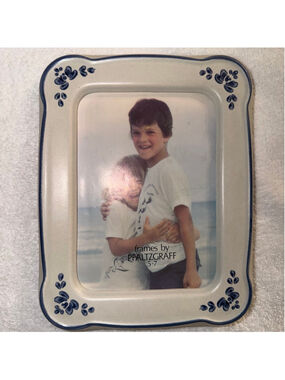 NOS Vintage Pfaltzgraff Yorktowne Stoneware 5 x 7 Photo Frame Desk/Wall Hanging